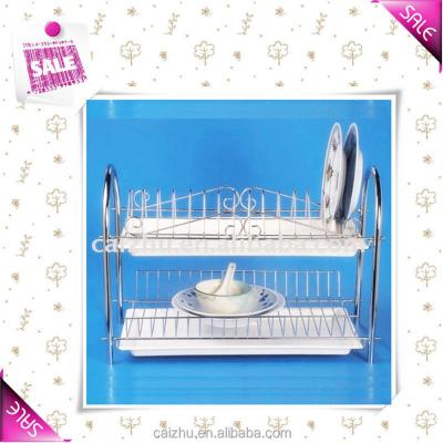 China Stylish Kitchen Chrome Wire Dish Organizer Rack Furniture for sale