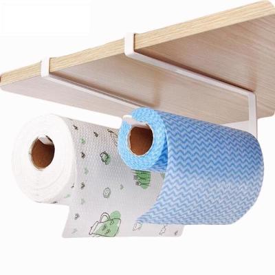 China Kitchen Viable Hanging Rack Paper Roll Iron Towel Rack Cling Film Storage for sale