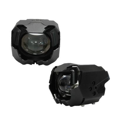 China Aluminum Mini Motorcycle Angel Eye Spotlight Turn Signal High-Low Beam Aluminum Driving Led Fog Lights for sale