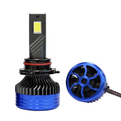 China Hot Selling Super Bright Auto Car Led Light Fan Car Bulbs 12000lm LED Cooling Super Bright 9006 Universal for sale