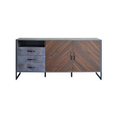 China Contemporary Factory Direct Furniture Cement Walnut Traditional Chinese Cabinet Sideboard for sale