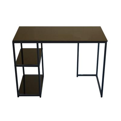 China Retro Home Office Hot Sale Traditional Wooden Laptop Desk Tables With Simple Storage Shelf Office Computer Writing Desks for sale