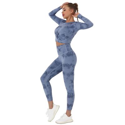 China Women's Long Sleeve Seamless Sporty Active Fitness Yoga Set Set And Gaiters Wear Active Sportswear For Women The Specialist ASAP for sale