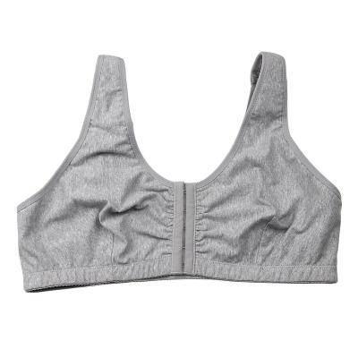 China QUICK DRY Button Underwear Large Size Front Bra With Cotton Adjustable Thick Shoulder Straps Big Breasts Show Small Underwear for sale