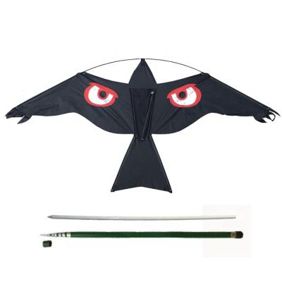 China Disposable custom logo hawk kites for bird scarer with 7m telescopic pole and stake for sale