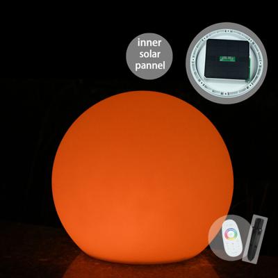 China Indoor Solar Arrangement Which Makes Product Garden Light Nicer Looking Ball Colorful Rechargeable Remote Control Outdoor Floor Light Creative Round Ball Lamp For Garden BSCI for sale