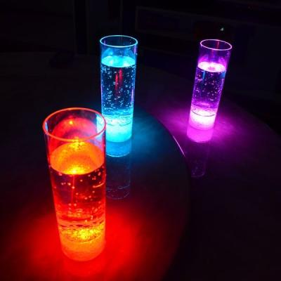 China Plastic New Design In Stock OEM Customize Plastic Light Up Flashing Wine Led Drinking Glasses For Bar / Party for sale