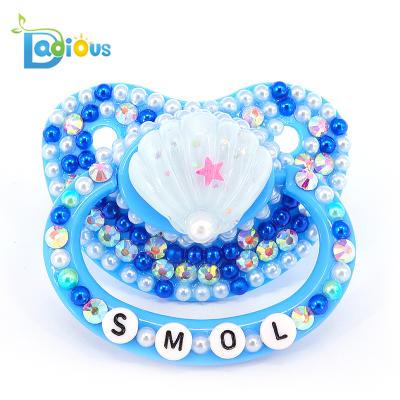 China Hot Selling BPA Free DDLG Crystal Blue Adult Baby Bulk Pacifier with Drill (Can be mix design) for sale