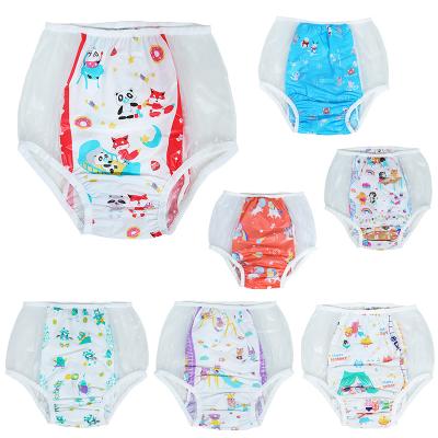 China 2021ABDL printed PVC diaper pants waterproof plastic pants PVC plastic pants for cloth diaper for sale