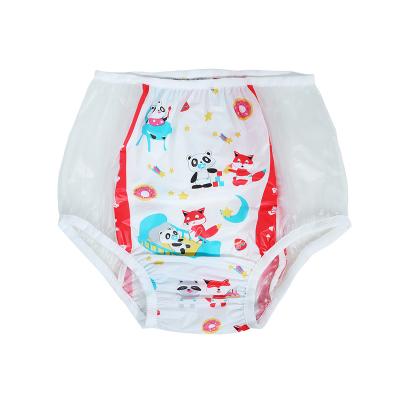 China Printed 2021 ABDL Printed Corlorful PVC Pants Fetish ABDL Adult Plastic Panties for sale