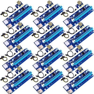 China With SATA power cable Ver006 60cm PCI-E to 16x USB 3.0 SATA to 4 Pin IDE Molex Power Supplement extra PCI Express pcie riser card 1x for sale