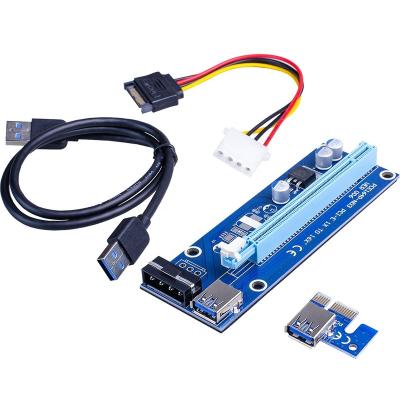 China Durable Adapter USB 3.0 Express PCIe VER009S PCI-E 1X To 16X 009 Card Power GPU PCI Riser 009s Supplement Cable for sale