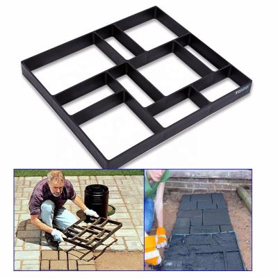 China 2020 New Arrival Decorative Garden Paver Mold Manually Paving Cement Brick Molds Plastic Stone Road Garden Mold Maker DIY Concrete Path Molds for Garden Home for sale