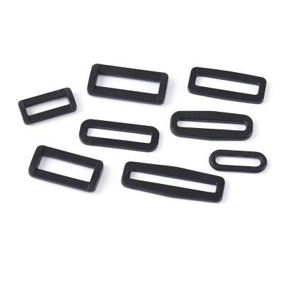 China 0EM Bag Accessories 20mm 25mm PP Pom Plastic Backpack Strap Square Custom Black 32mm Belt Rings Buckle for sale