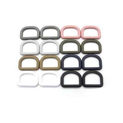 China Custom 0EM 2023 year factory direct wholesale webbing belt buckle plastic flat D-clip for bag backpack for sale