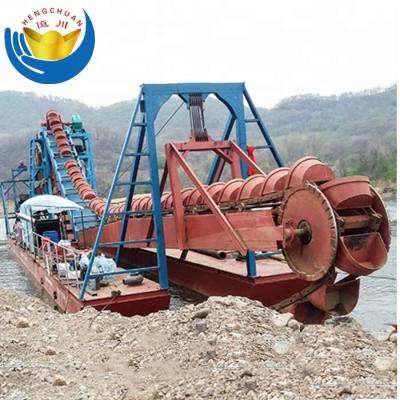 China Best alluvial gold washing bucket type chain gold dredger/diamond mining dredge/dredge boat for sale for sale