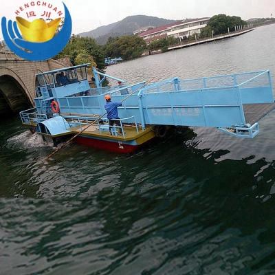 China Hyacinth Harvesting Boat Water Waste Salvage Vessel Waste Aquatic Skimmer Water Surface for sale