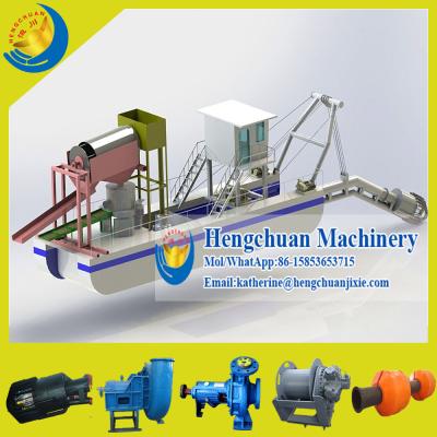 China Qingzhou Hengchuan sand dredger boats/gold suction/river sand dredge boat pumping machine for sale 400cbm/hour for sale