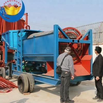 China Separatoion Rotary Trommel Screen Mobile Gold Mining Sand Gravel Stone Mining Drum for sale