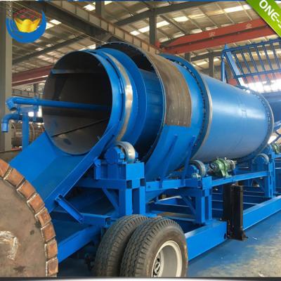 China Separatoion Mining Sand Gravel Washing Gold Scrubber Mobile Trommel for sale