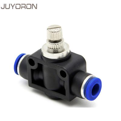 China Hotels SA Pneumatic System Air Throttle Valve Speed ​​Control Quick Release Hose Tube Water Connector Fittings Accessories Adjust 4mm 6mm 8mm for sale