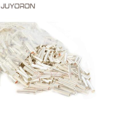 China 1000PCS Brass Bare Copper Wire Ferrules Non-insulated End Cable Wire Terminal Connector Tinned Crimp Terminal EN0508 EN1508 EN4009 for sale