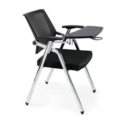 China (Height)Adjustable Design Foldable Stackable PP Office Chair Rolling Training With Tablet For Training Room for sale