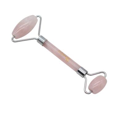 China High Quality Face Pink Rose Quartz Jade Facial Rollers With Custom Logo for sale