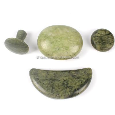 China Wholesale product hot green jade body massage set guasha shiatsu stone massager the body/face/foot for sale