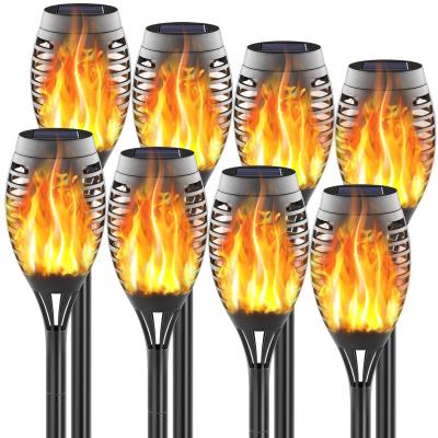 China Outdoor LED Garden Simulated Fire Effect Light Lamp Realistic Dancing Flames Waterproof Wireless Garden Decorations Solar Torch Lights for sale