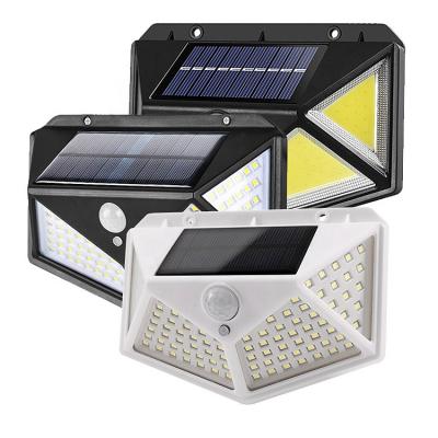 China White Solar Power Outdoor Wall Light Waterproof 100 LED Motion Sensor Wall Lights for sale