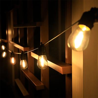 China Garden Upgraded LED Yard Solar Tungsten Bulb Lamp String Lights Outdoor Waterproof 8 Mode Garden Decoration Remote Control Light for sale