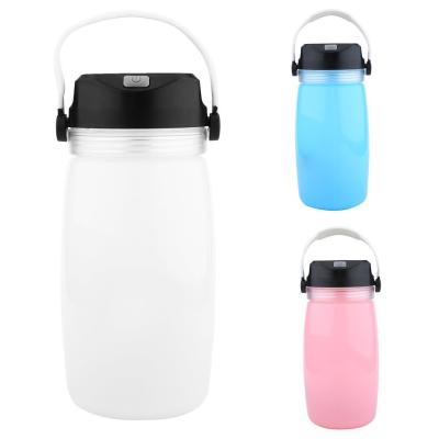 China ROAD Solar Lantern Bottle LED Solar Bottle Lights - Silicone Collapsible Collapsible Water Bottle Rechargeable Waterproof Camping Lanter for sale