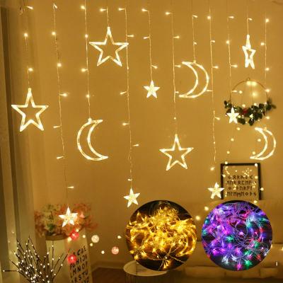 China Amazon Bedroom Window Curtain Modern Led Diwali Star String Light Ball Bulb Indoor Home Decor for sale