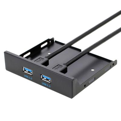 China SPCC Metal Dual Ports Internal USB 3.0 Front Panel HUB - 3.5