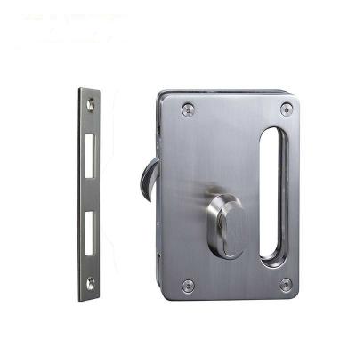 China 304 Stainless Glass Door Lock Double Opening With Claw Type Dead Bolt LGDL-1 for sale