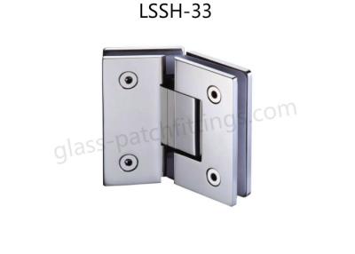 China Brass Glass To Glass Hinges 135 Degree Bearing Weight 50kg Exquisite Polishing Process for sale