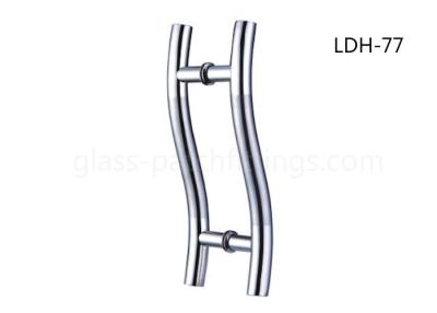 China 25 - 32mm Diameter Glass Door Handles With Back To Back Installation LDH-77 for sale