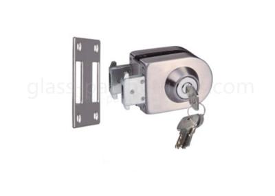 China Sliding Sturdy Glass Door Lock Chrome Polished Finish Brass Cylinder Material for sale