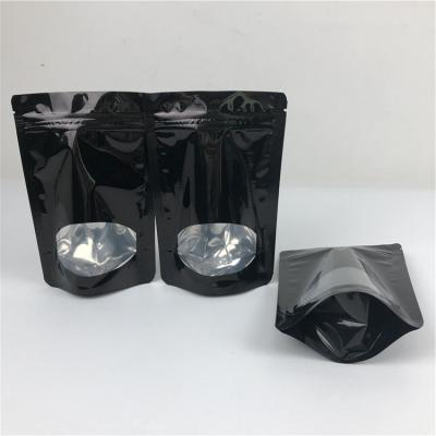 China CB smell proof bag custom printed matte black aluminum foil smell proof mylar edibles zipper bag for sale