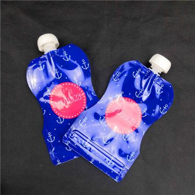 China Custom Reusable Safety Baby Food Packaging Spout Pouch Holder Up Liquid Pouches Customized Promotion 10 Colors Plastic Pouches for sale