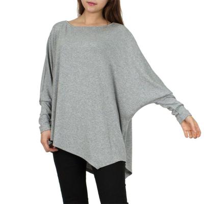 China Anti-Wrinkle Women Crew Neck Blouse Women's Hot Selling Casual Solid Color Long Sleeve T-shirt Begging T-shirt for sale