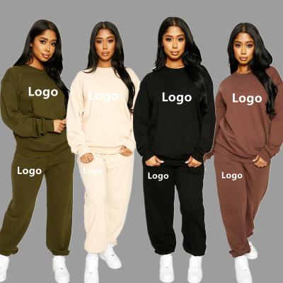 China Wholesale Anti-wrinkle Sweatshirt Sweatpants Sets Women Custom Cotton Women Sets Plus Size Two Piece Casual Jogger Sets Women for sale