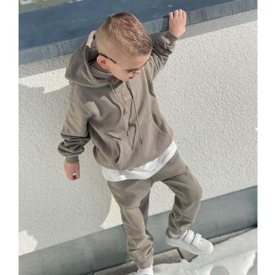 China High Quality Kids Breathable 100% Cotton 2 Piece Hoodies For Kids Baby Hoodie Logo Custom for sale