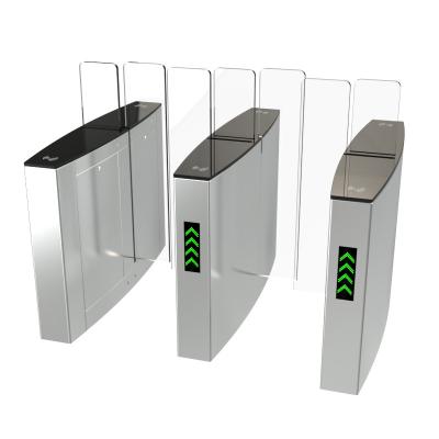 China 304 Stainless Steel Supermarket Entry And Exit Barrier Height Full Acrylic Security Detector Gate Sliding Turnstile Gate for sale