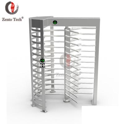 China hot selling 304 stainless steel full height tandem turnstile with card reader single door full height turnstile for sale