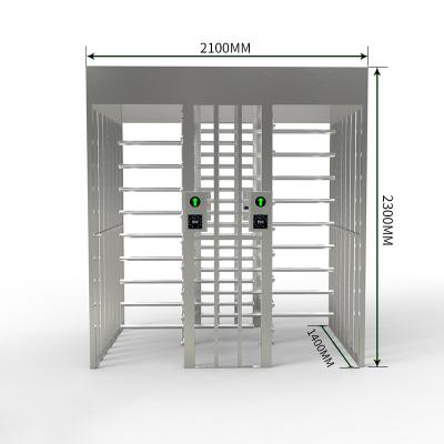 China 304 stainless steel full height cross turnstile full price full height access turnstile automatic single turnstile mechanism for sale