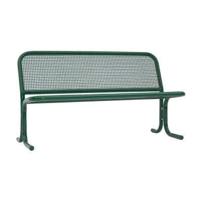 China Modern Long Iron Metal Chair Raised Bench Modern Commercial Outdoor Patio Bench Seating for sale