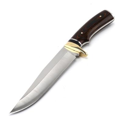 China acero inoxidable de madera de Long Blade Knife 3Cr13 del carnicero del negro del machete de la manija de los 30cm en venta