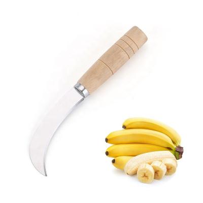 China Cuchillo curvado pulido L17.6cm W4.3cm de la fruta para el plátano de la piña del pomelo en venta